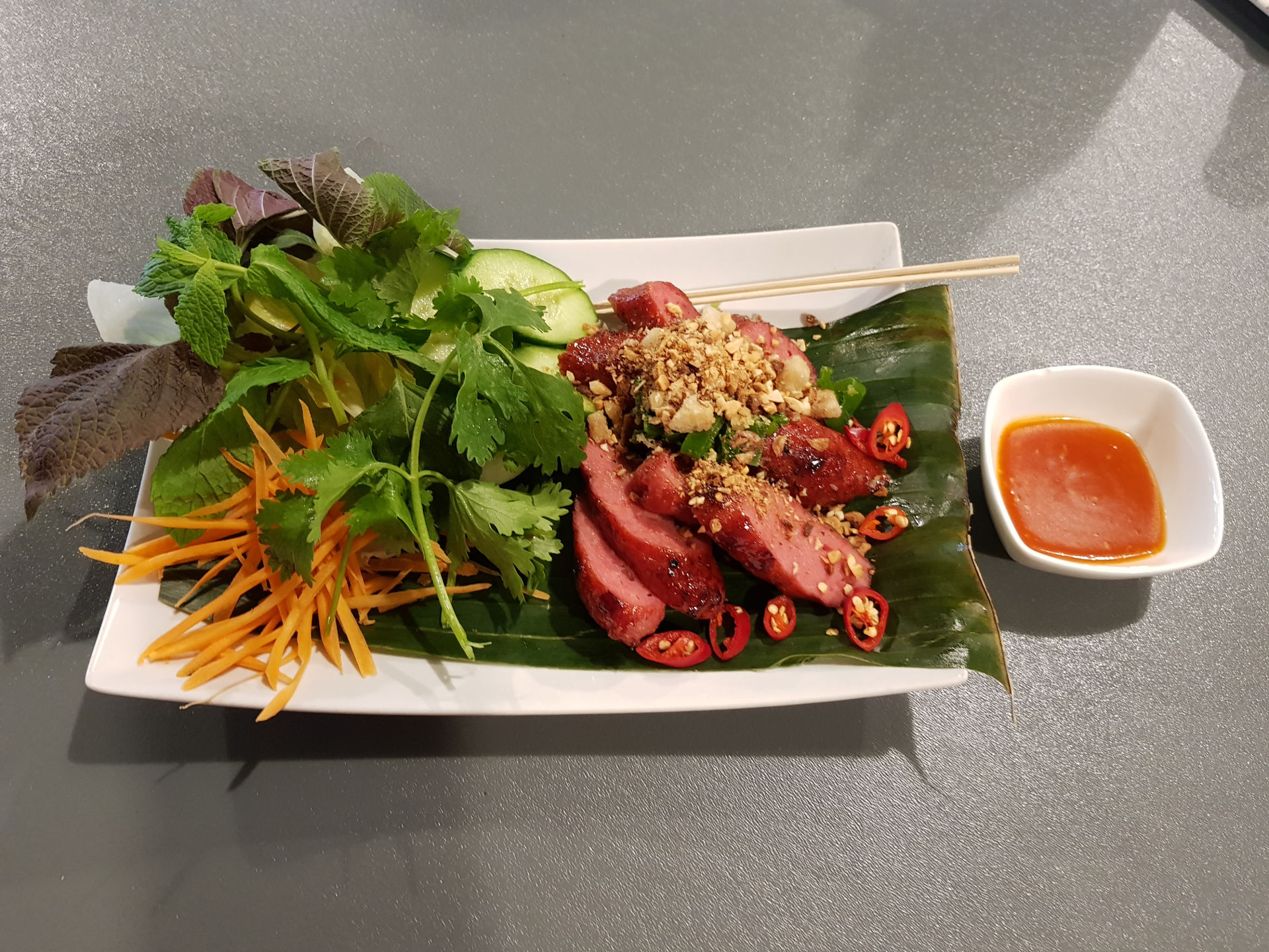 BBQ Vietnamese pork sausages.