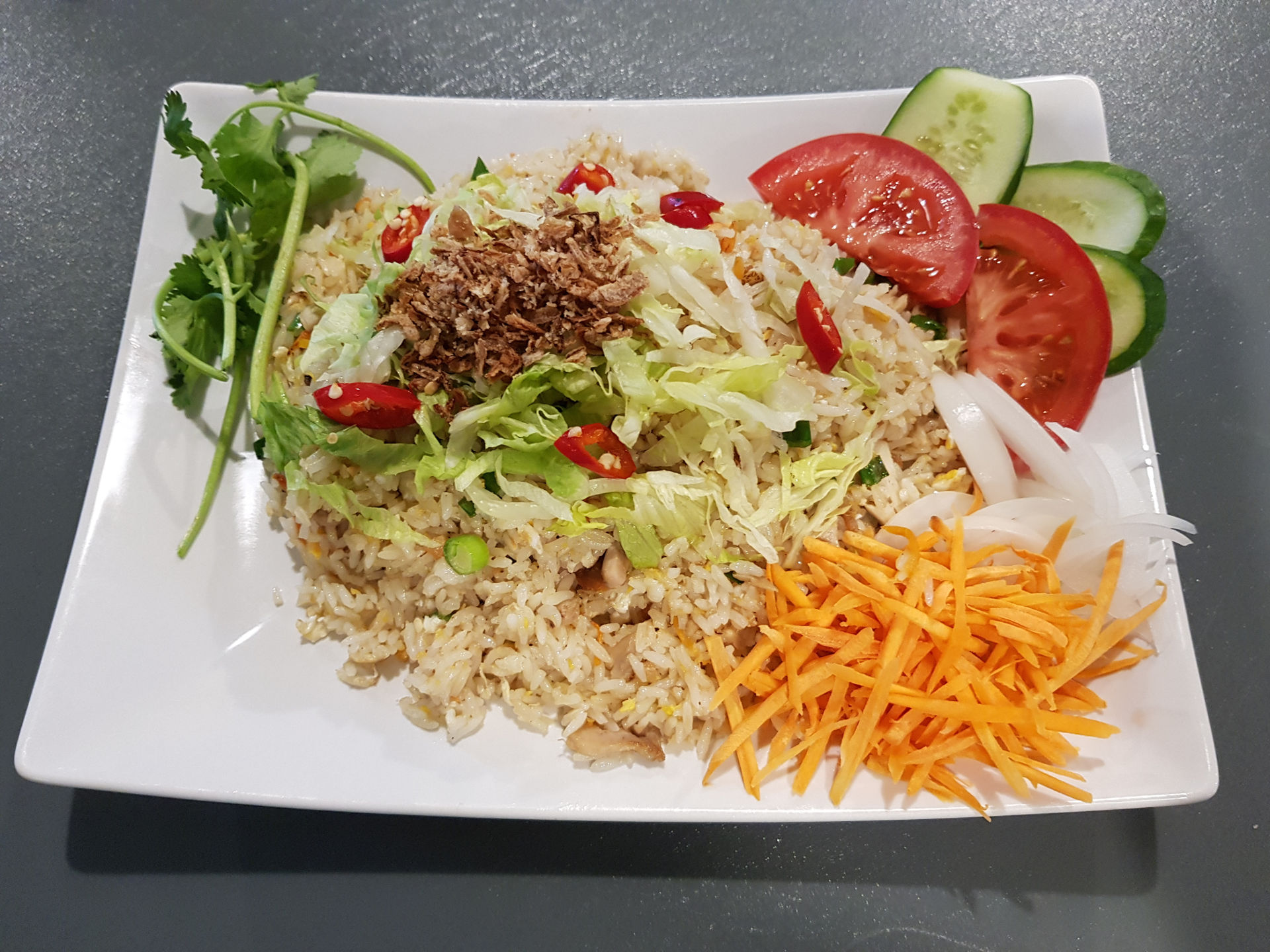 Salty fish fried rice.