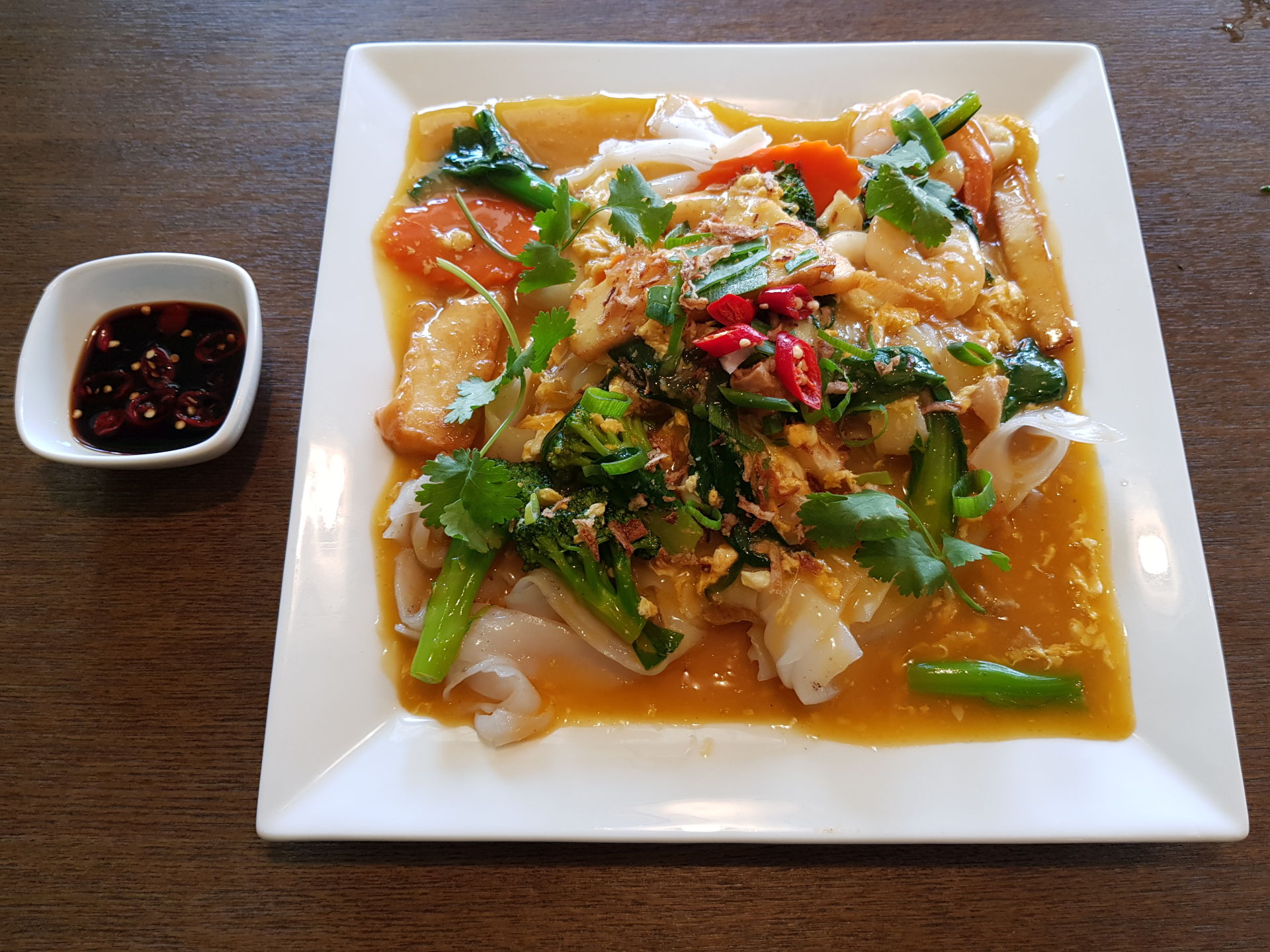 Hủ Tiếu Xào Hải Sản – Creamy Seafood Stir Fry with Tapioca Noodles.