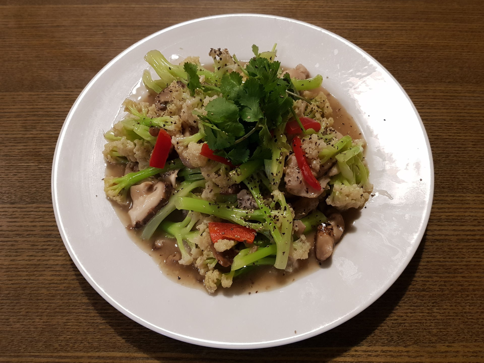 Fioretto Cauli and Shiitake Musroom Stir Fry