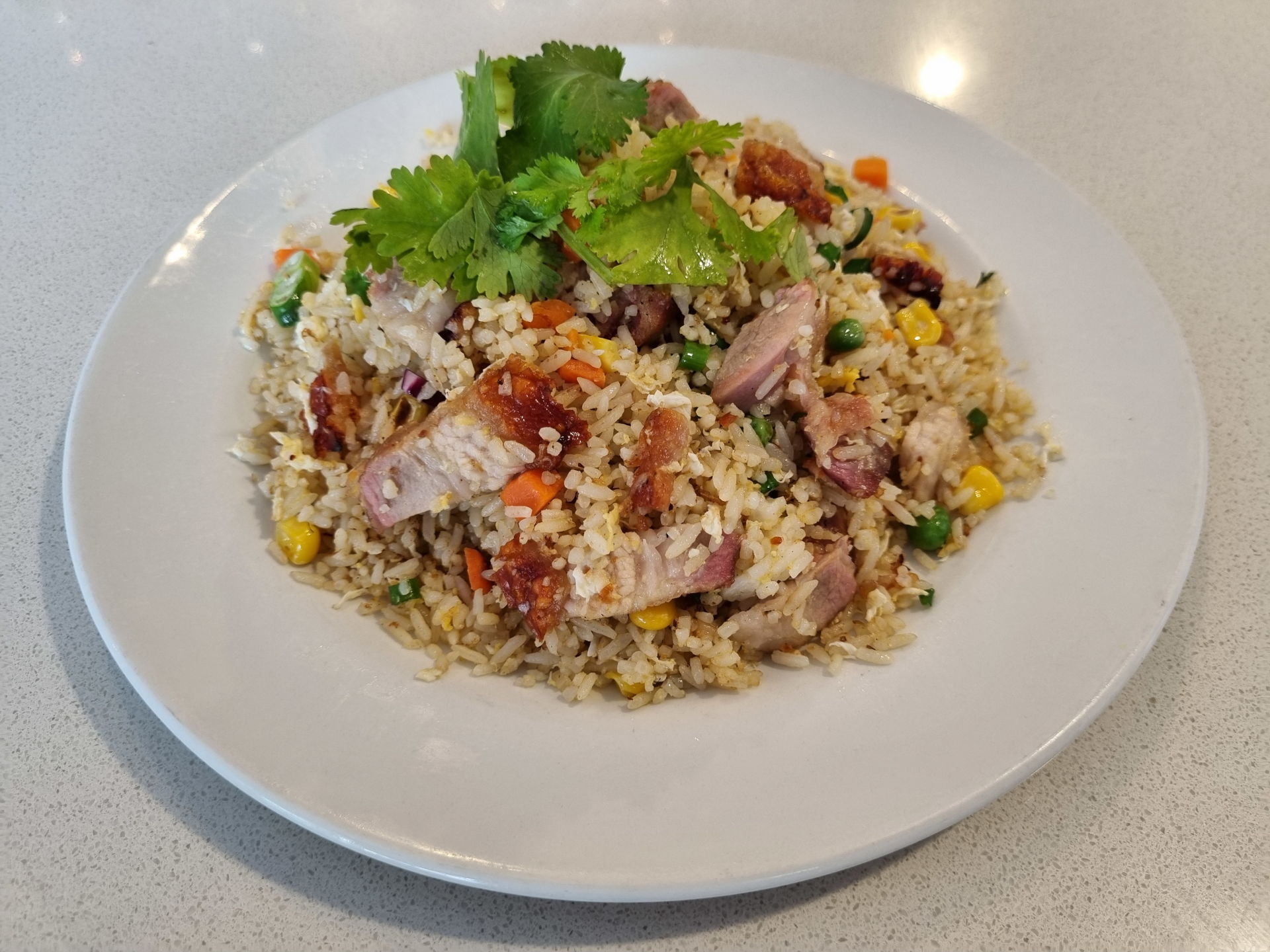 Roast pork belly fried rice
