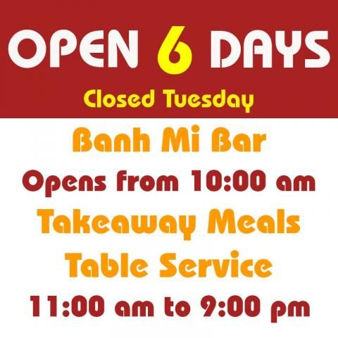 Open 6 days
